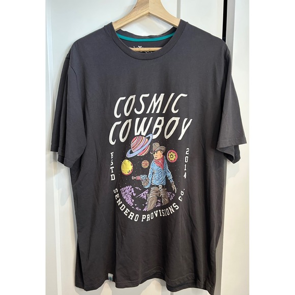 Sendero Provisions Co. Other - Sendero Provisions Co Mens Cosmic Cowboy Graphic T-Shirt XL Charcoal Grey Texas